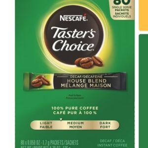 Nescafe Tasters Choice Decaf Instant Coffee.